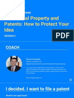 Module 5 - Slides - Intellectual Property and Patents - Session 2 - Why To File A Patent and How