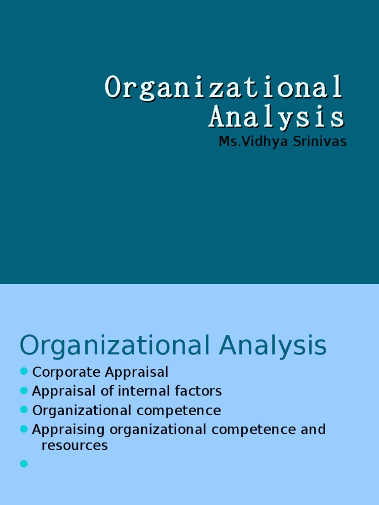 Organizational Analysis and Value Chain | PDF | Value Chain | Strategic ...