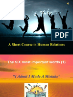 A Short Course in Human Relations