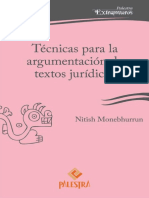 (Palestra Extramuros) Nitish Monebhurrum - Técnicas para La Argumentación de Textos Jurídicos (2019, Palestra)