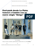 Post-Punk Desde La Plata - Conocé A Camión Con Su Nuevo Single - Amiga - Opt