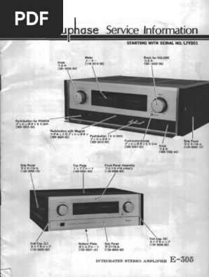 Accuphase E 305 Service