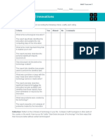 U1L01 Rubric - Personal Innovations