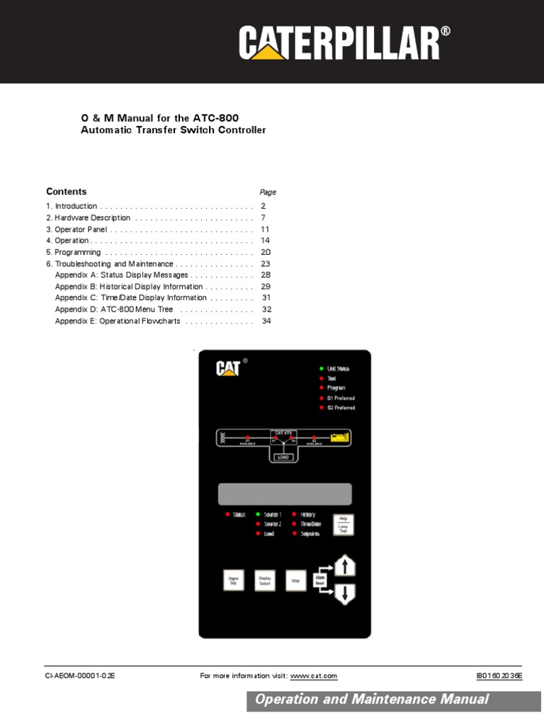 ATC-800 Operation & Maintenance Manual | PDF | Switch | Relay