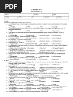 MAPEH10 Fourth Quarter Exam