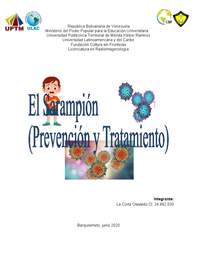 Sarampion Prevencion Y Tratamiento Pdf Vacunas Sarampión