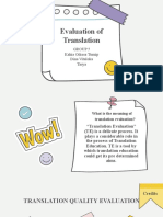 Evaluation of Translation Kel 3