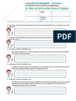 Evaluación Diagnostica Vii Ciclo - Ed. Trabajo