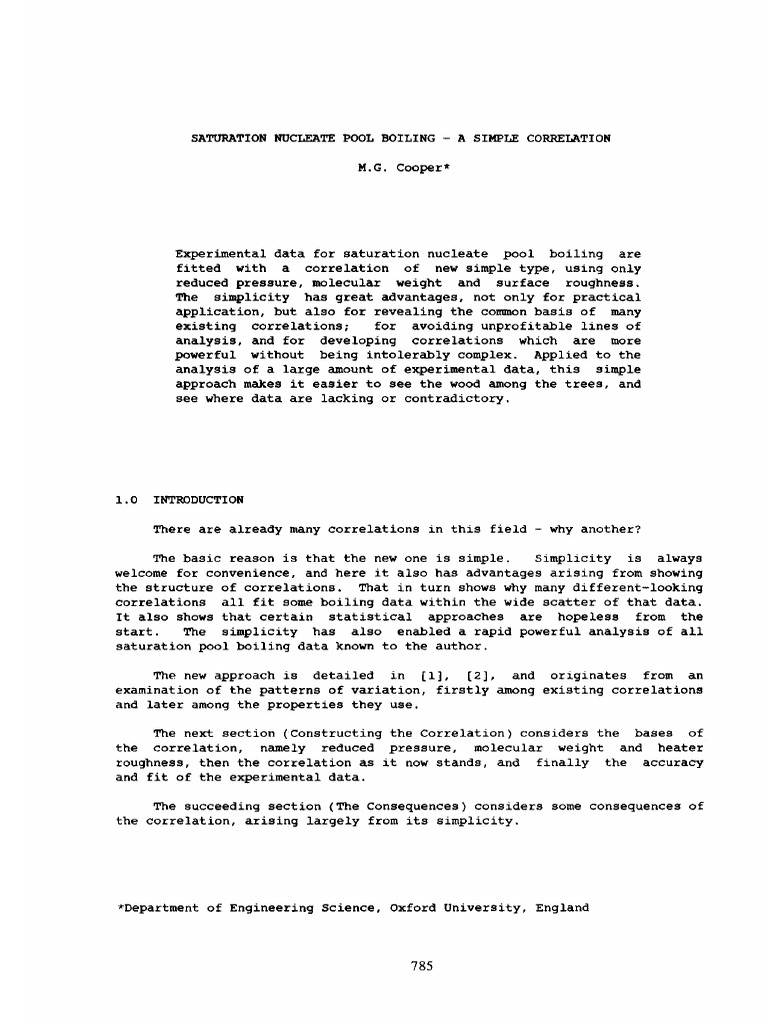 Rohsenow Correlation Simplified | PDF | Experiment | Heat Transfer