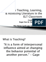 Issues in Teaching, Learning, & Assessing Literature in The ELT Classroom