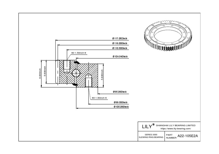 Rotek A22-105e2a Slew Bearing | PDF