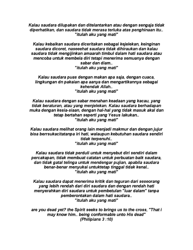 Aku Yang Mati Pnt Daniel Yohadi Pdf
