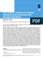 From Organic Chemistry To Chemical Biology Via Macromolecules With Hermann Staudinger