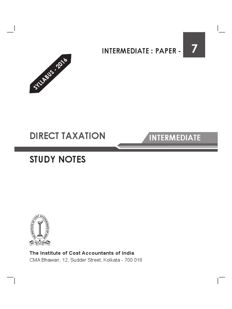 Direct Tax | PDF | Income Tax | Tax Deduction