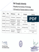Uka Tarsadia University: Chhotubhai Gopalbhai Time Table Test Semester Diploma A.Y. 2020-21