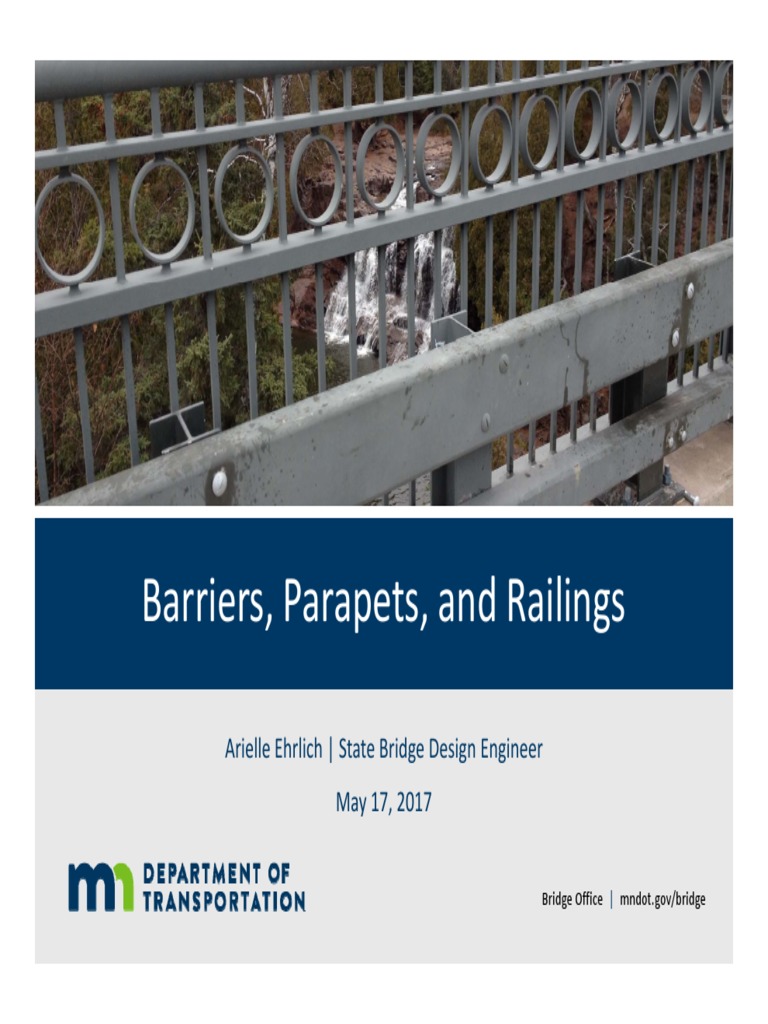 04 Barriers Parapets Railings | PDF | Yield (Engineering) | Land Transport