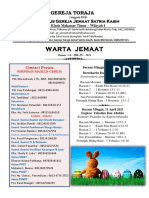 WARTA JEMAAT, Minggu 4 April 2021