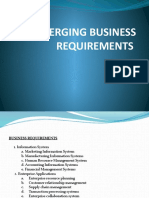 Emerging Business Requirements and Technologies