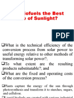 Are Biofuels The Best Use of Sunlight