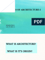 Lecture 13 RN - Poa July 2019 Origin of Archotecture