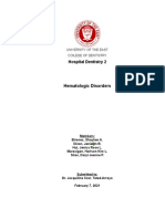 Hematologic Disorders Written Report