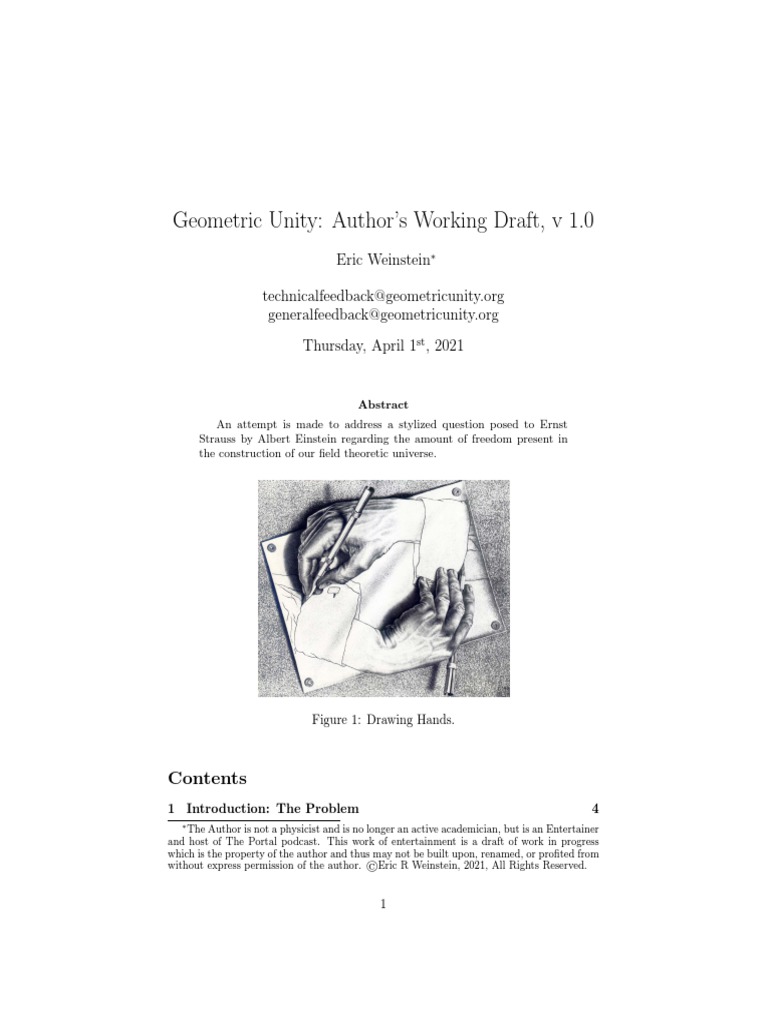 Geometric - Unity Draft April 1st 2021 | PDF | Gauge Theory ...