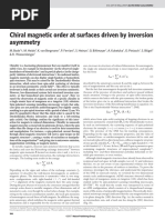 Chiral Magnetic Order at Surfaces Driven by Inversion