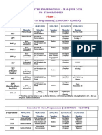 Even Semester Regular Examination May 2021 - Ii Sem and Final Sem Ug PG (Phase 1)