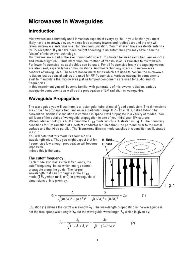 Microwaves | PDF | Teaching Methods & Materials | Science & Mathematics