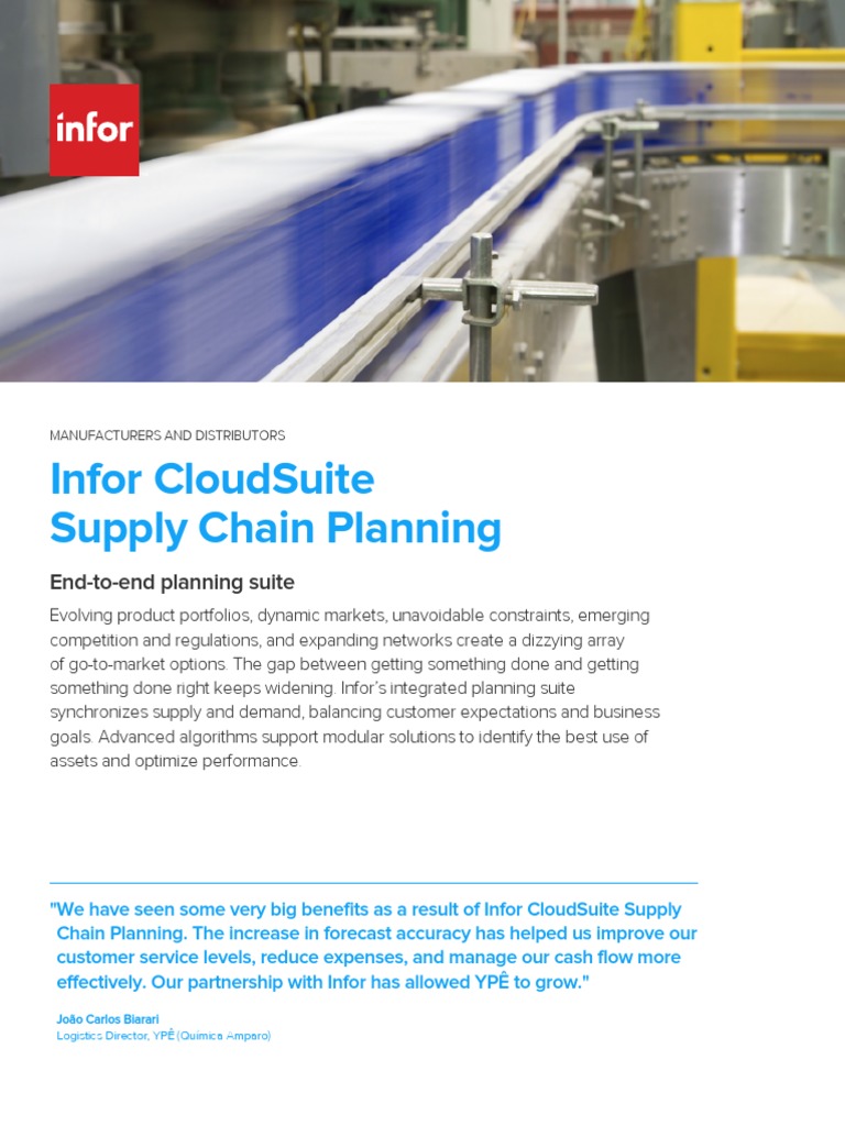 Infor Cloudsuite Supply Chain Planning: End-To-End Planning Suite | PDF ...