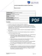 BSBLDR502 Lead and Manage Effective Workplace Relationships Learner Instructions 3 (Dispute Resolution Guidance Session) Submission Details