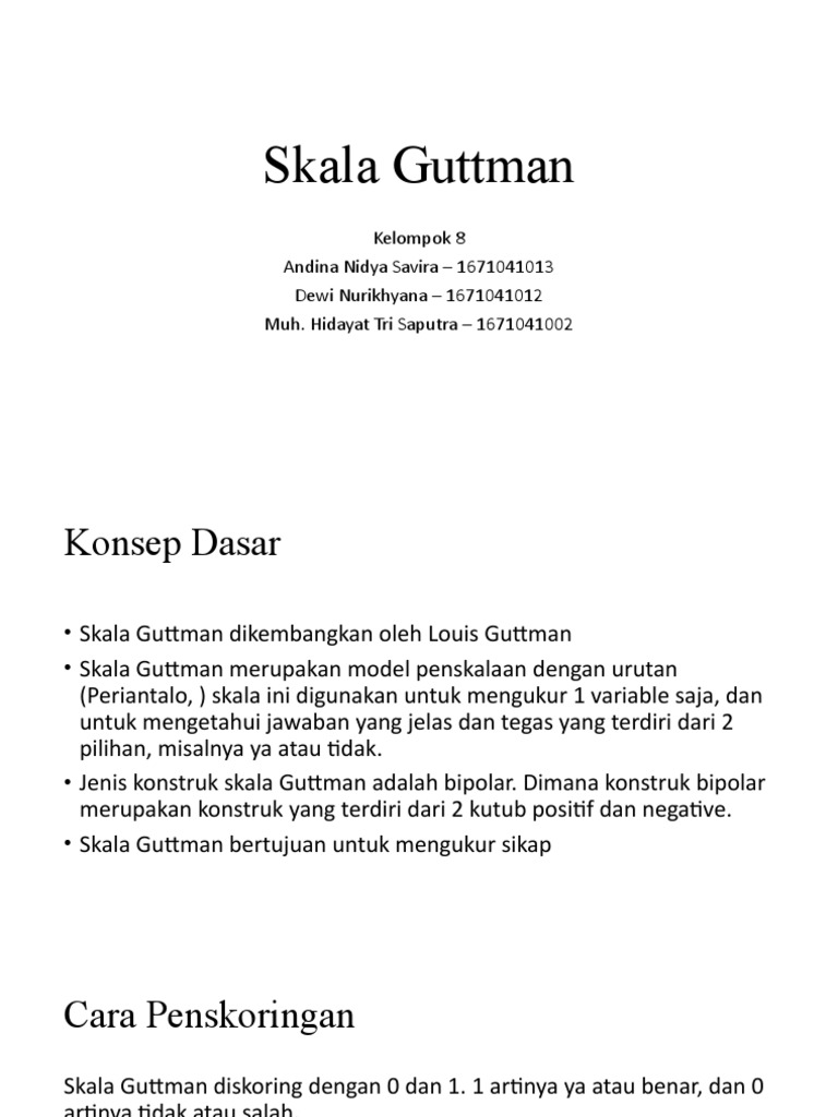 Skala Guttman | PDF | Pengembangan Diri
