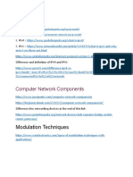 Modulation Techniques: Computer Network Components