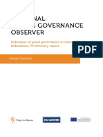 2017 - National Sport Governance Observer Indicators of Good Governance in National Federations Preliminary Report