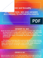Gender and Sexuality (Sex and Gender According To Anthropologists)