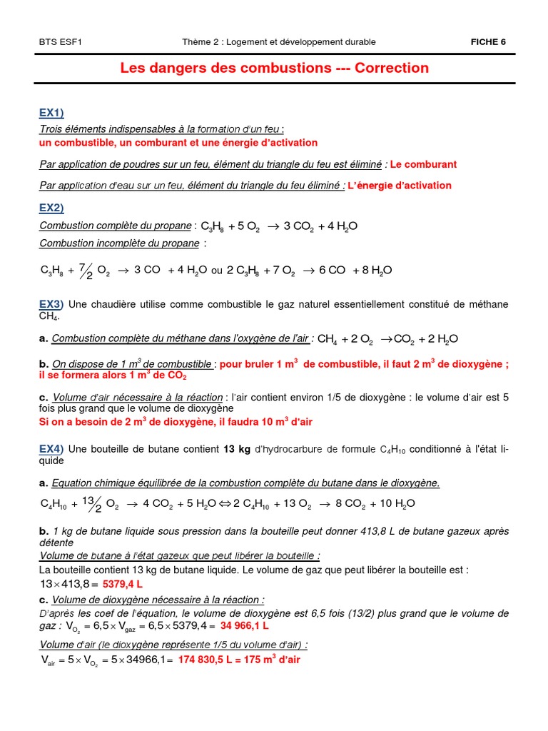 Dangers des combustions et équations | PDF | La combustion | Propane