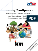 Araling Panlipunan: Ikatlong Markahan - Modyul 5: Mga Katutubong Pilipino Na Lumaban Sa Mga Espanyol