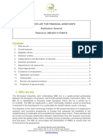 Content: Reserve List For Financial Assistants Publication: External Reference: BBI/2021/1/FGIII/FA