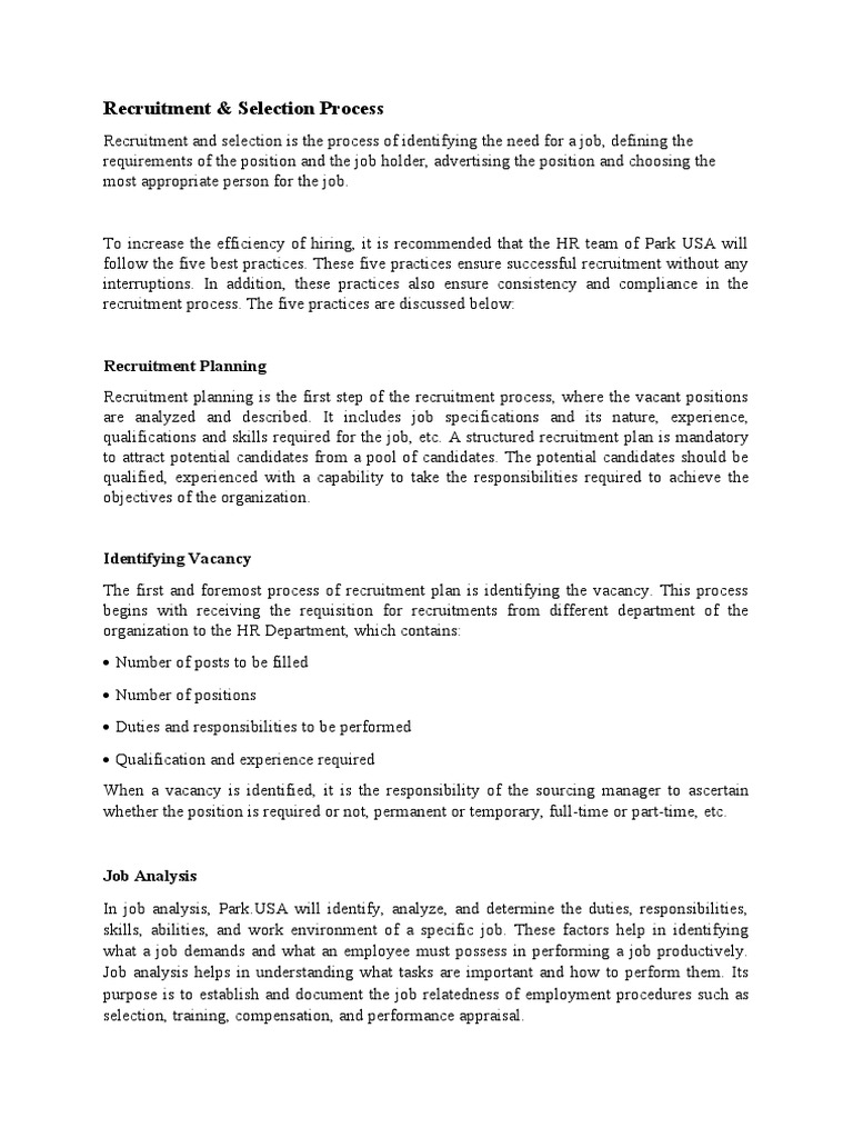 Effective Recruitment & Selection Guide | PDF | Recruitment | Résumé