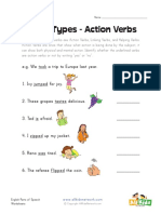 3 Types Action Verbs Worksheet