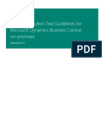 Software Solution Test Guidelines For Microsoft Dynamics Business Central On-Premises
