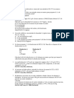 EJERCICIOS Disoluciones, Concentración, Composición