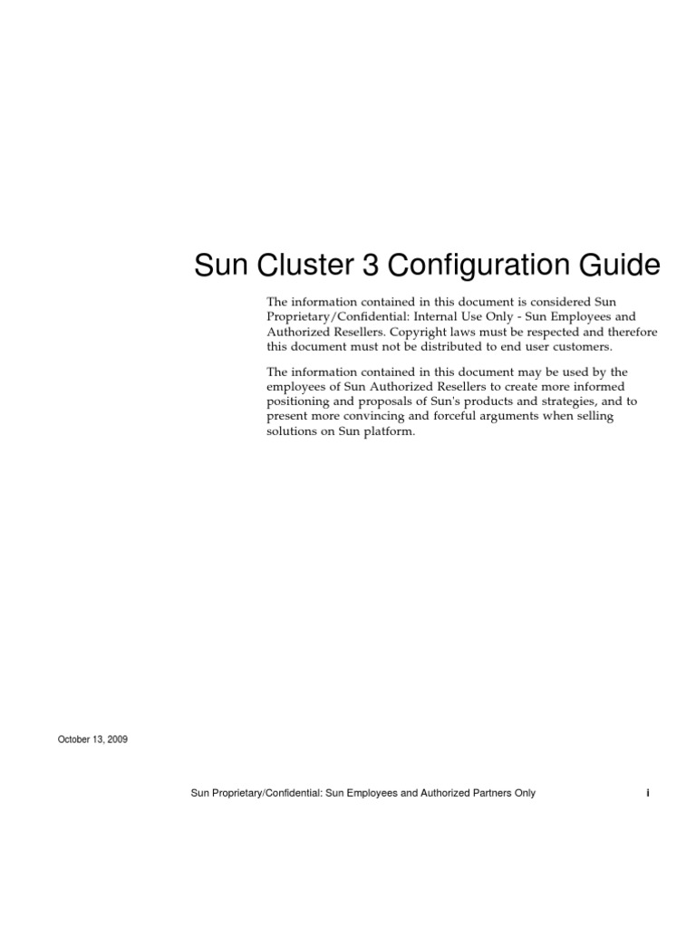 Sun Cluster 3 Configuration Guide 412383 | PDF | Computer Cluster