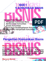 Bab 1 Memahami Komunikasi Bisnis