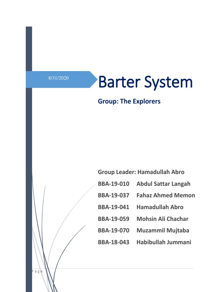 Barter System (Assignment) | PDF | Barter | Currency