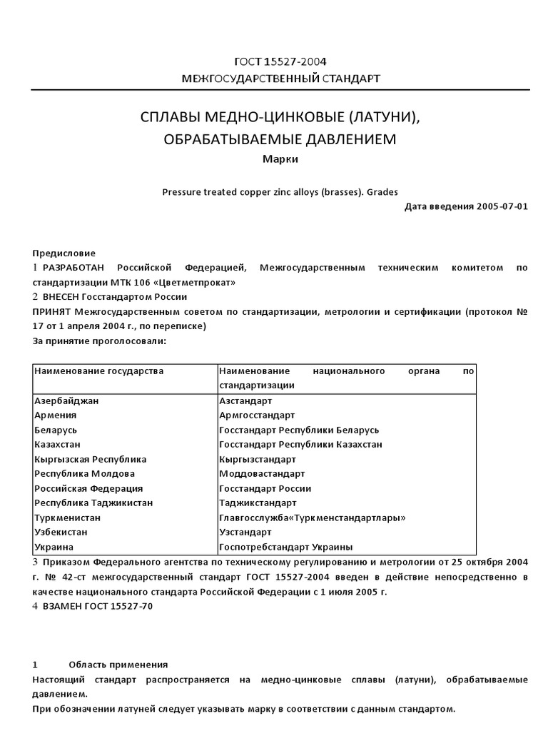 ГОСТ 15527-2004 | PDF