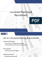 Personnel Planning & Recruitment