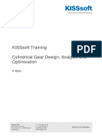 Kisssoft Training Cylindrical Gear Design, Analysis and Optimization