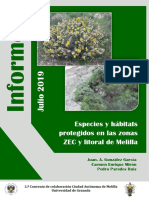 Especies y Habitats Melilla Informe Julio 2019