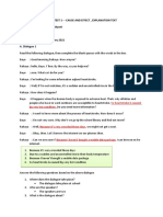 Daily Test 1 - Cause and Effect, Explanation Text NAME: Nailiaveda Putri Cahyani Class: Xi Mipa 5 Date: Tuesday, 23 February 2021 A. Dialogue 1